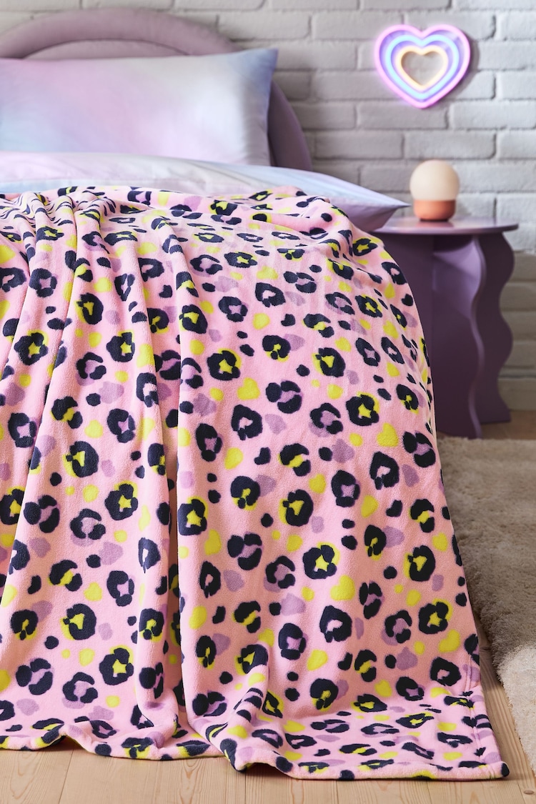 Pink Animal Supersoft Fleece Throw Blanket - Image 1 of 1