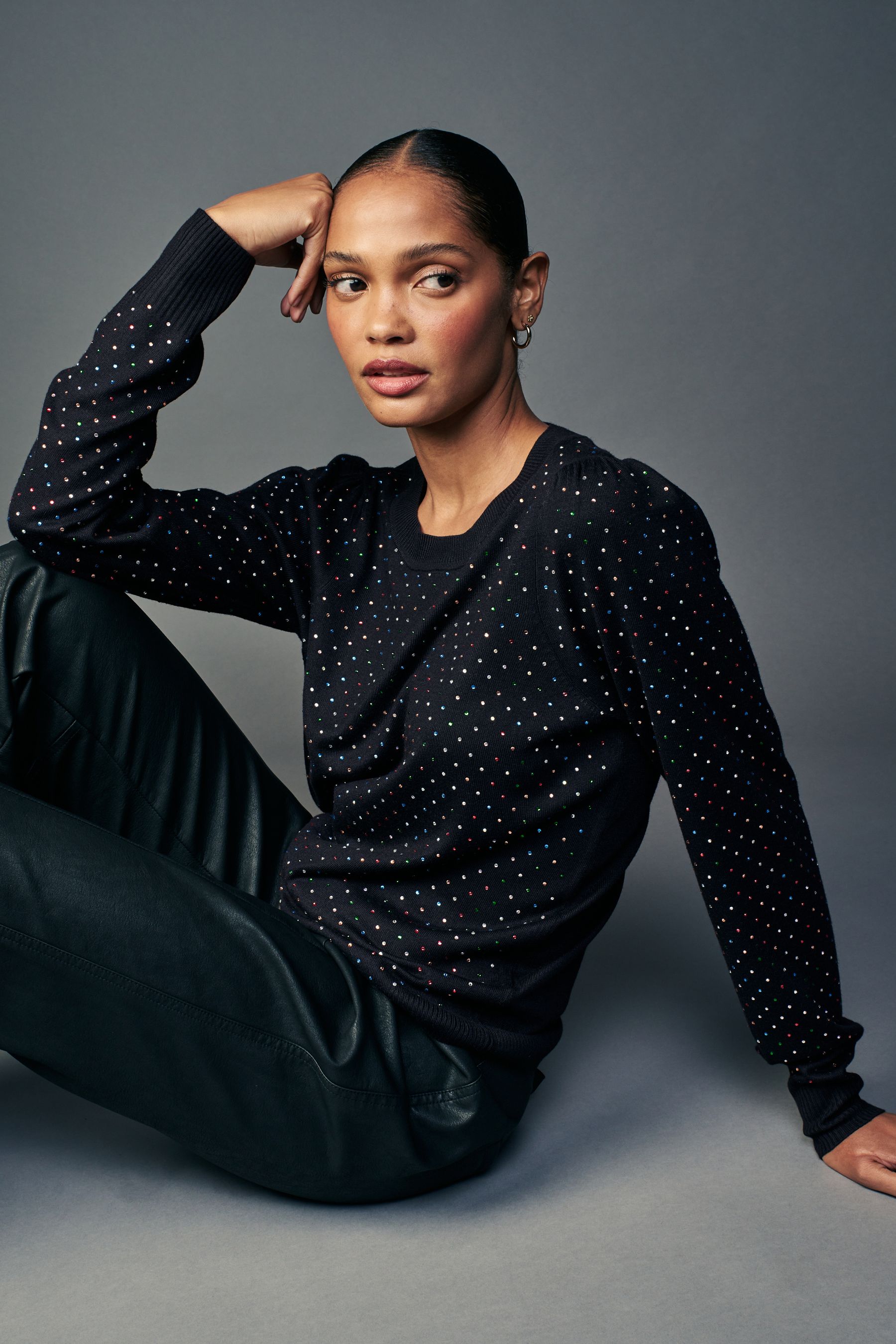 Black sparkly jumper shop