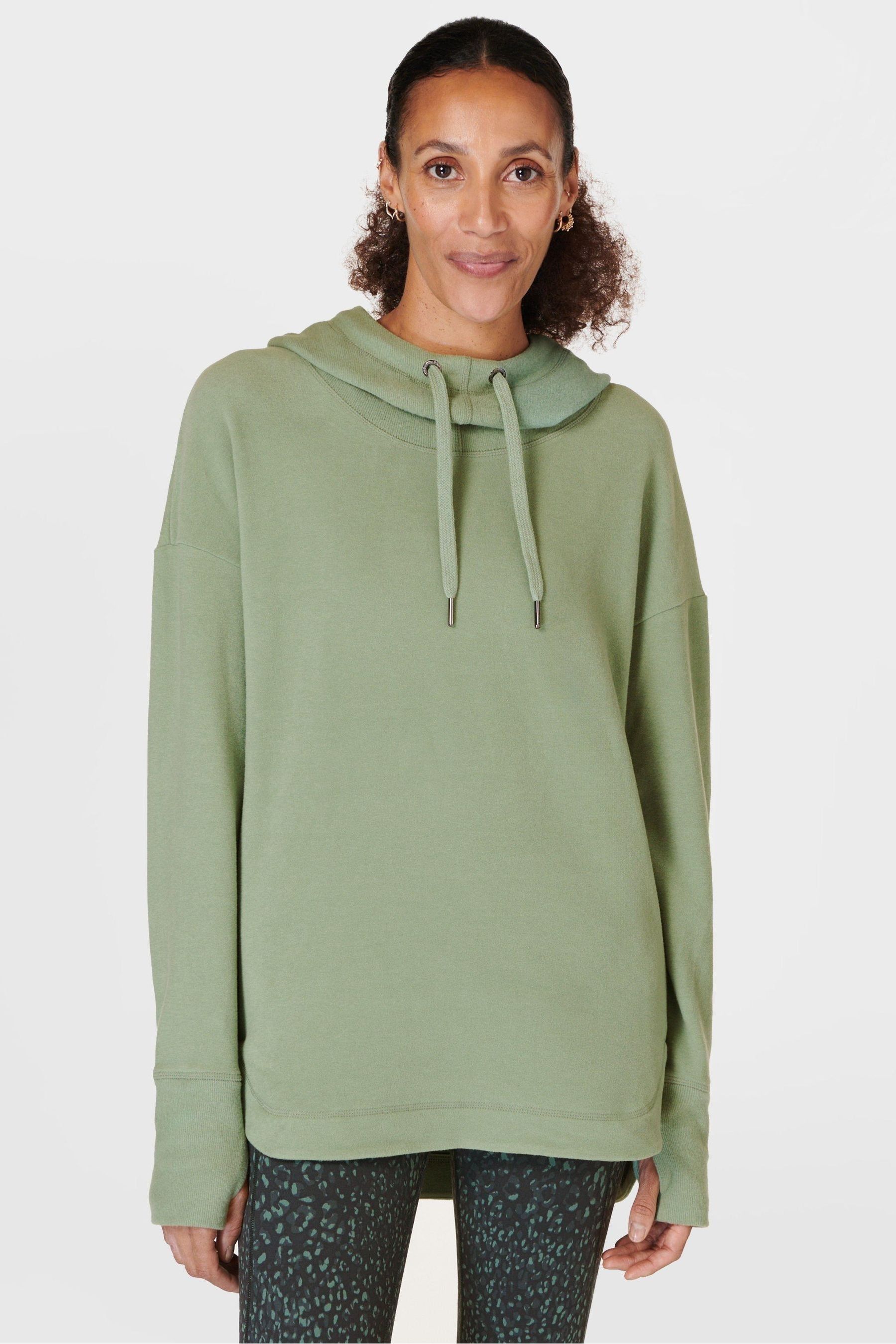 Buy Sweaty Betty Savannah Green Escape Luxe Fleece Hoodie from the Next UK online shop