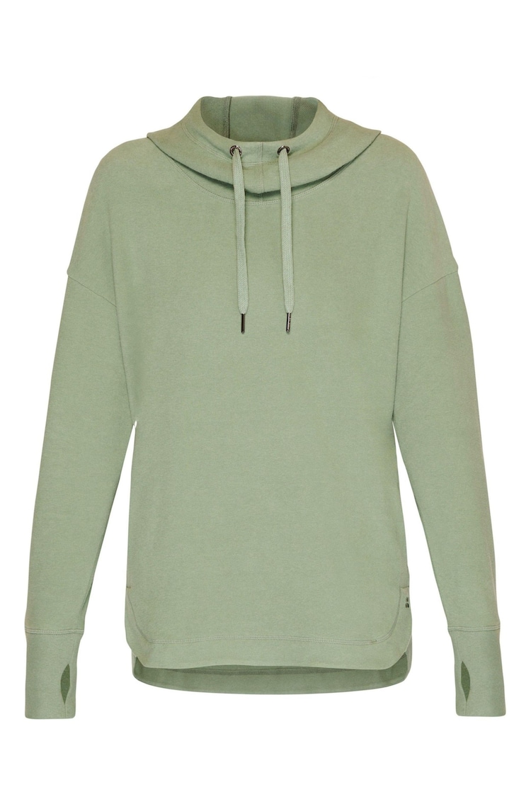 Sweaty Betty Savannah Green Escape Luxe Fleece Hoodie - Image 8 of 8