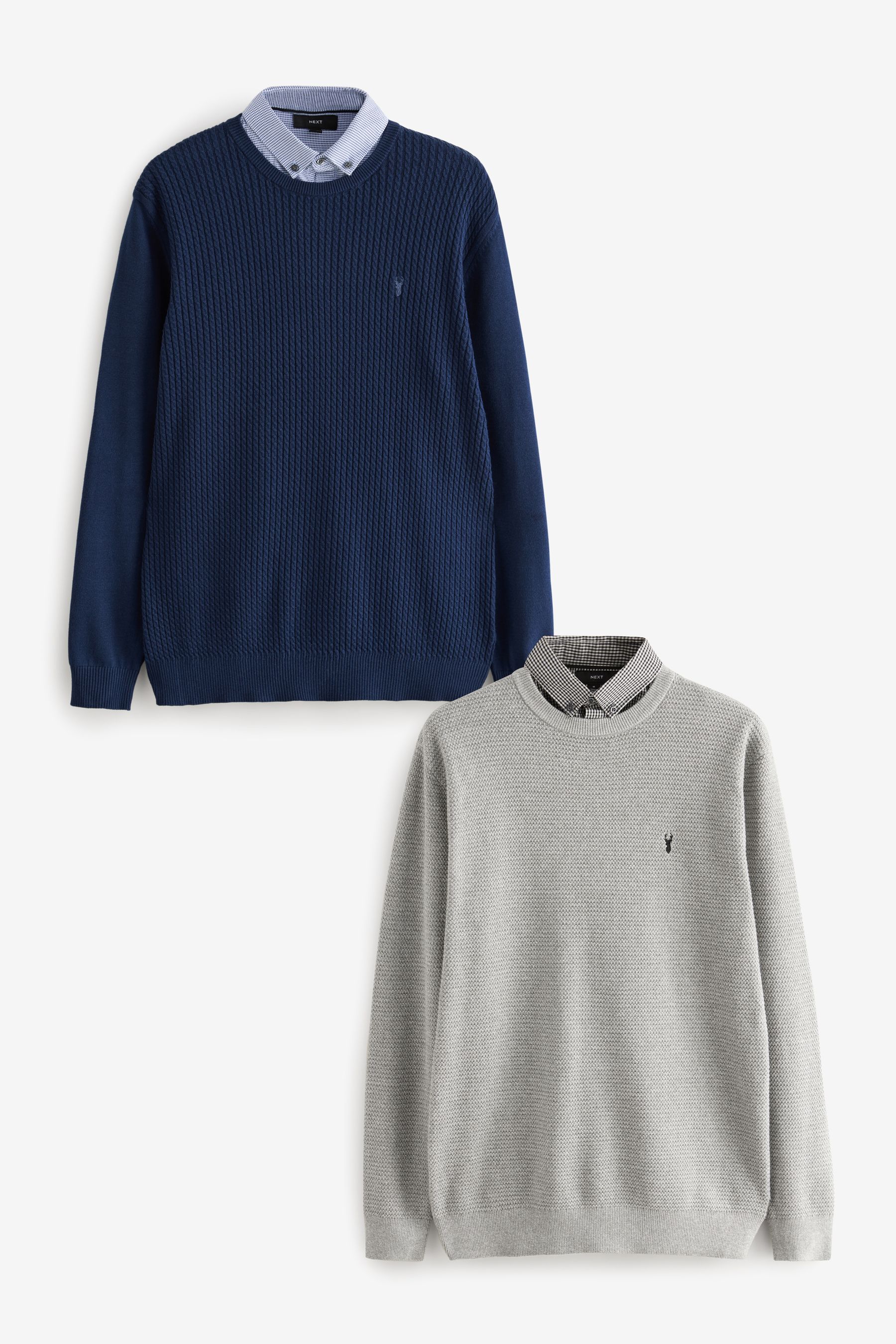 Next navy jumpers top