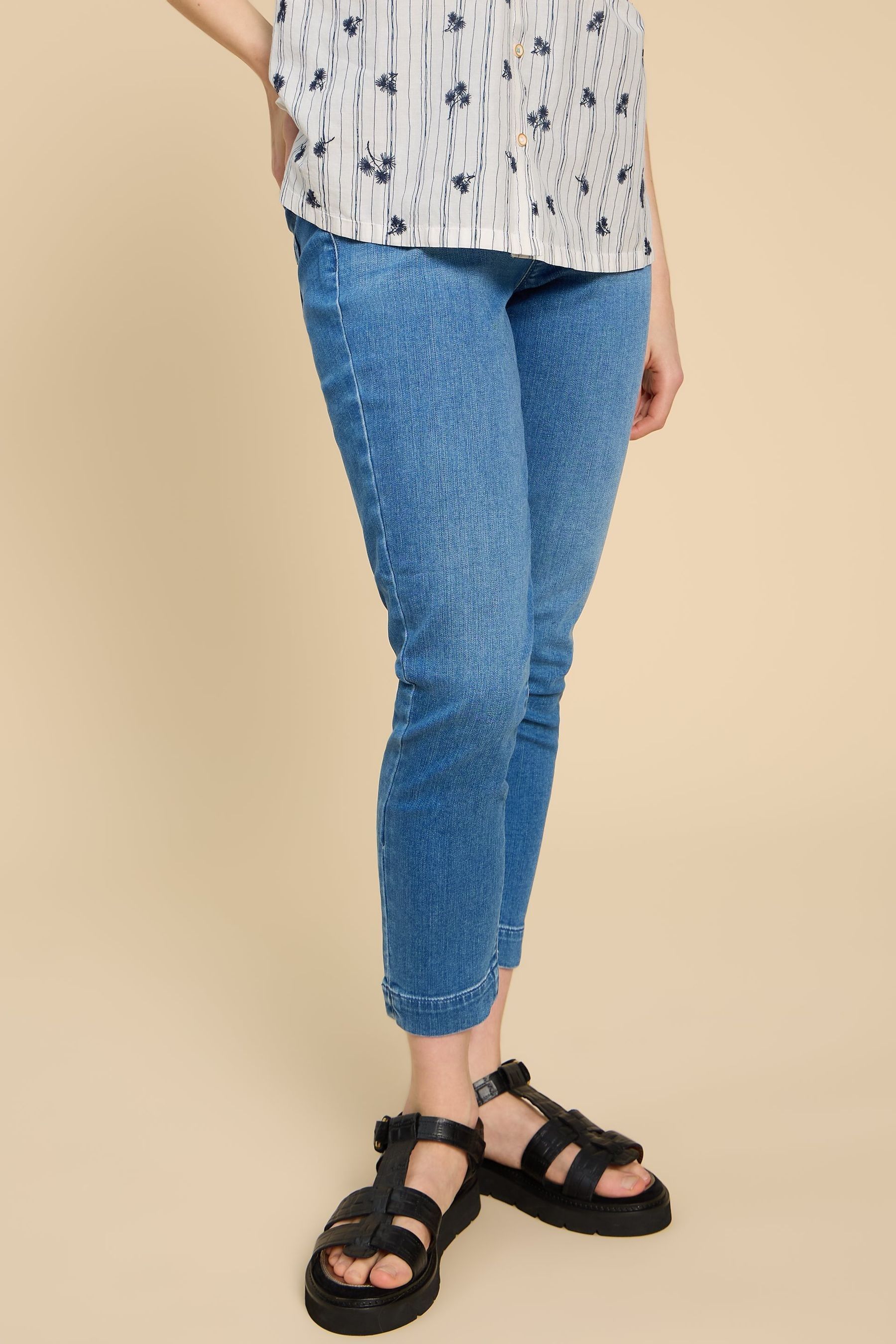 Buy White Stuff Blue Janey Crop Jeggings from Next Singapore