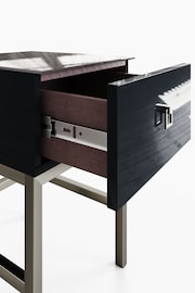 Frank Olsen Midnight Black Lyra SMART One Drawer Side Table - Image 5 of 9