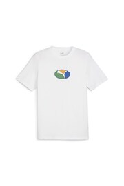 Puma White Mens GRAPHICS Execution T-Shirt - Image 1 of 2