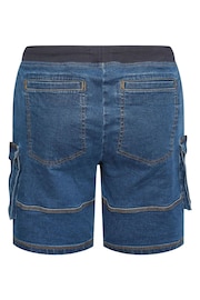 BadRhino Big & Tall Blue Elasticated Waist Denim Shorts - Image 4 of 4