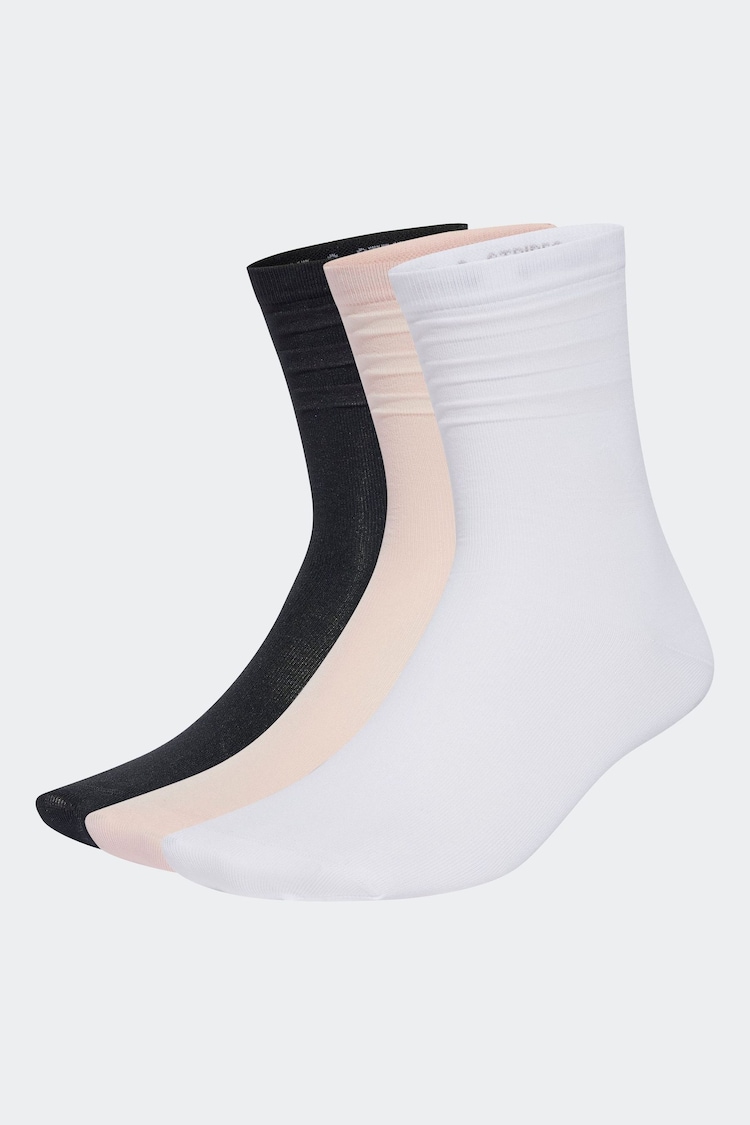 adidas Originals Black/White/Nude Collective Power Mid Cut Crew Length Socks 3 Pack - Image 1 of 2