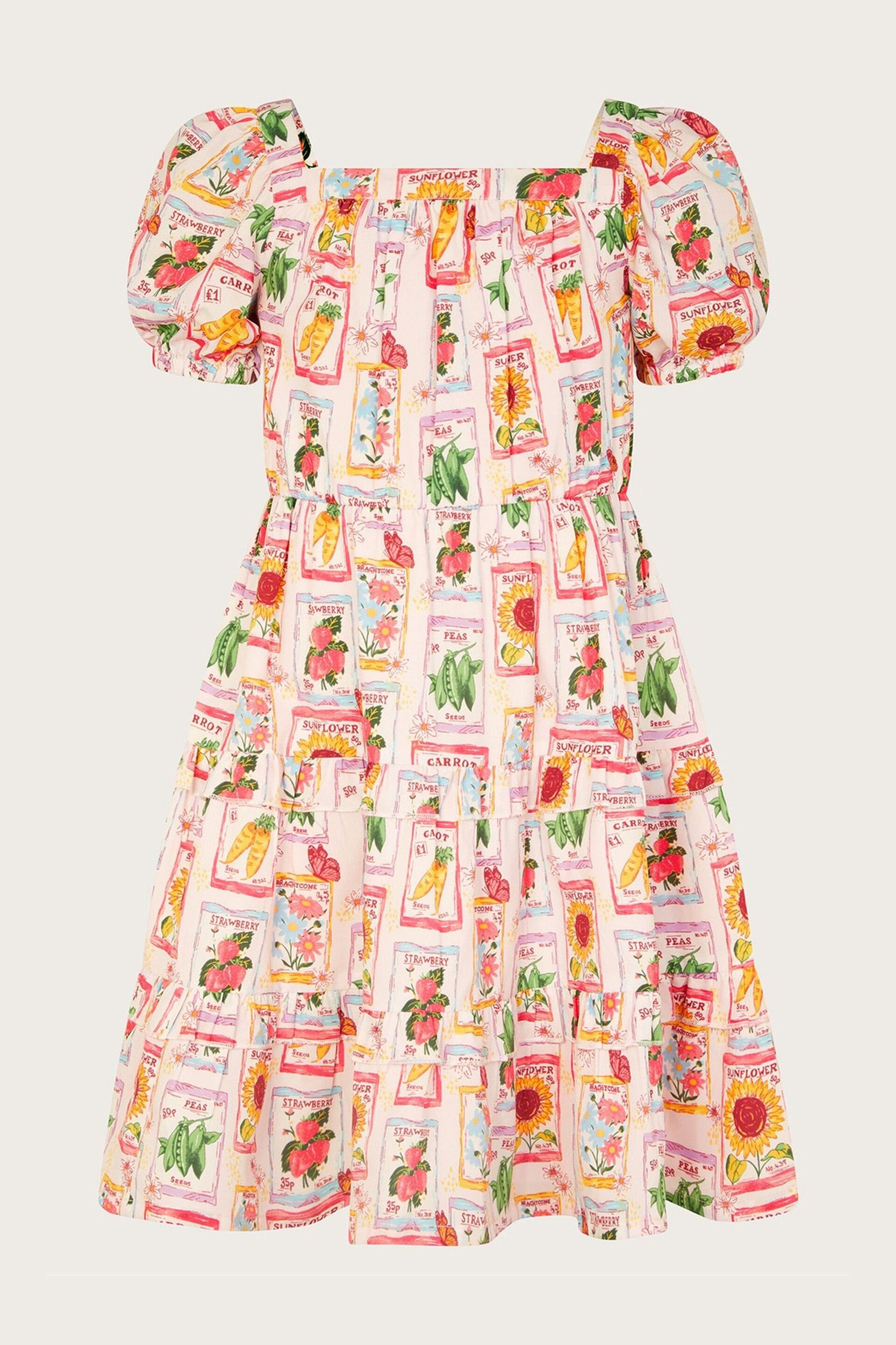 Monsoon Pink Garden Print Dress - Image 1 of 3