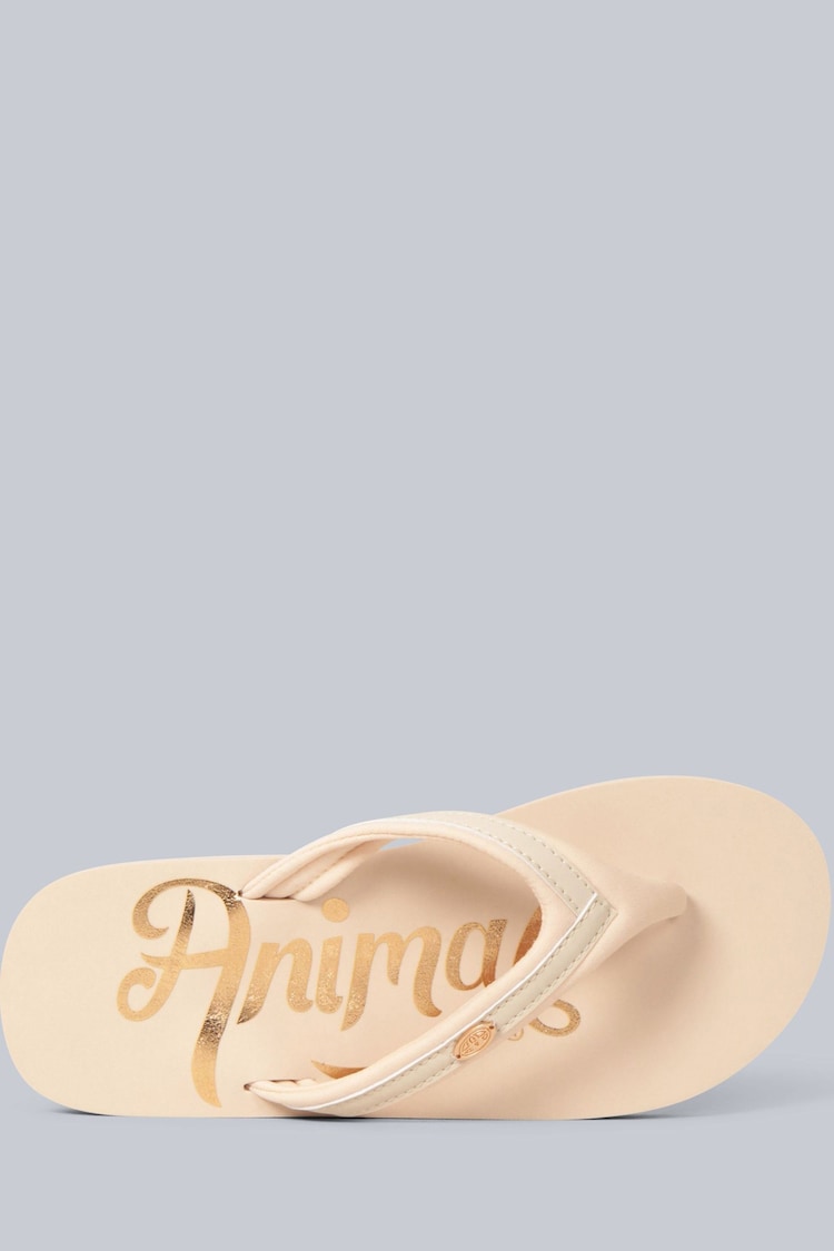 Animal Cream Womens Slim Swish Flip Flops - Image 2 of 5