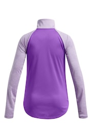 Under Armour Purple Tech Graphic 1/2 Zip Sweatshirt - Image 2 of 4