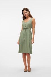 Mamalicious Green Maternity Button Front Mini Dress With Nursing Function - Image 1 of 1