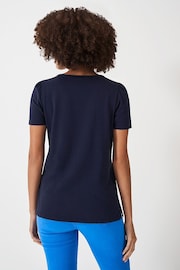 Crew Clothing Lace Insert Short Sleeve T-Shirt - Image 2 of 4