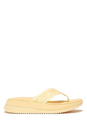 FitFlop Yellow Surff Webbing Toe-Post Sandals - Image 1 of 4