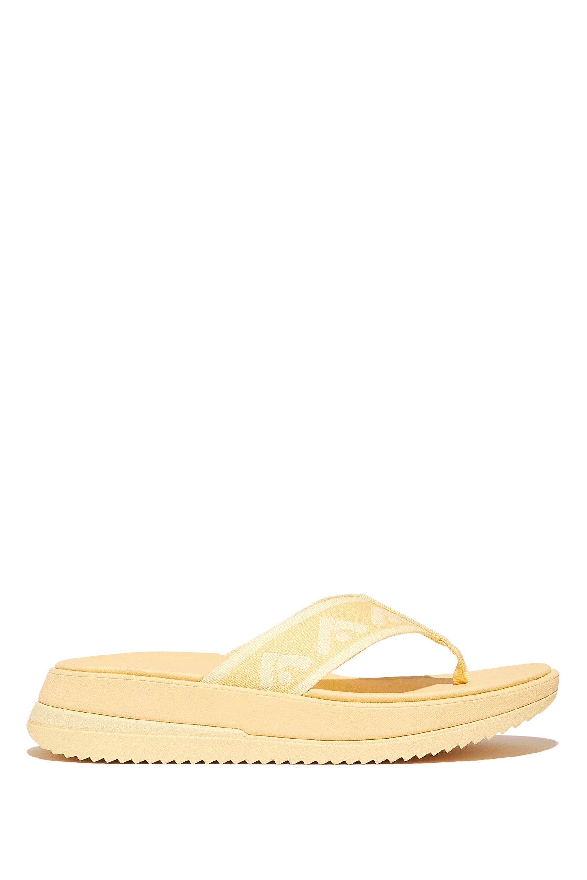 FitFlop Yellow Surff Webbing Toe-Post Sandals - Image 1 of 4