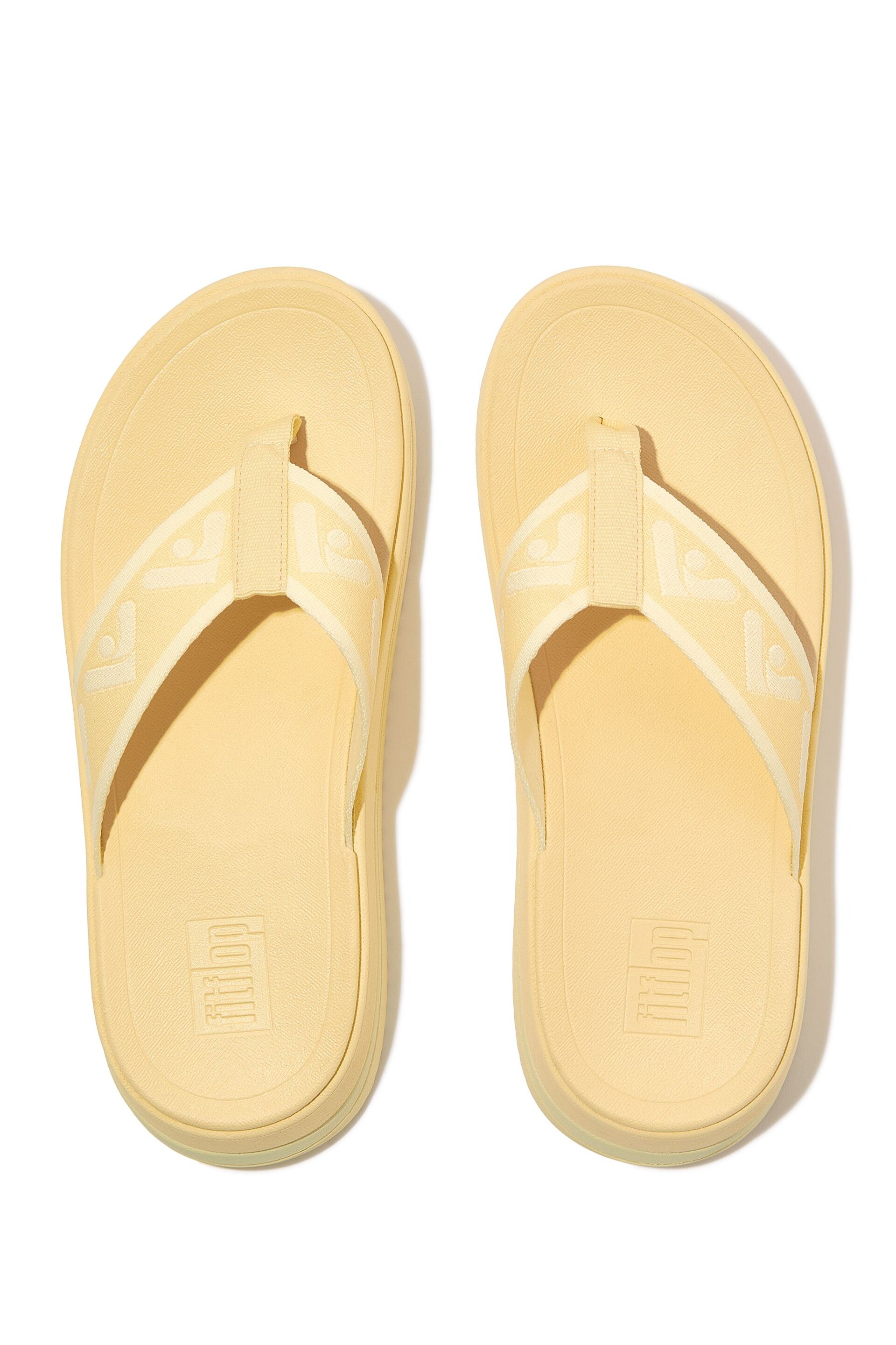 FitFlop Yellow Surff Webbing Toe-Post Sandals - Image 4 of 4
