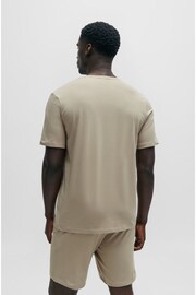 BOSS Beige Embroidered Logo Regular Fit T-Shirt - Image 3 of 5