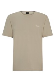 BOSS Beige Embroidered Logo Regular Fit T-Shirt - Image 5 of 5