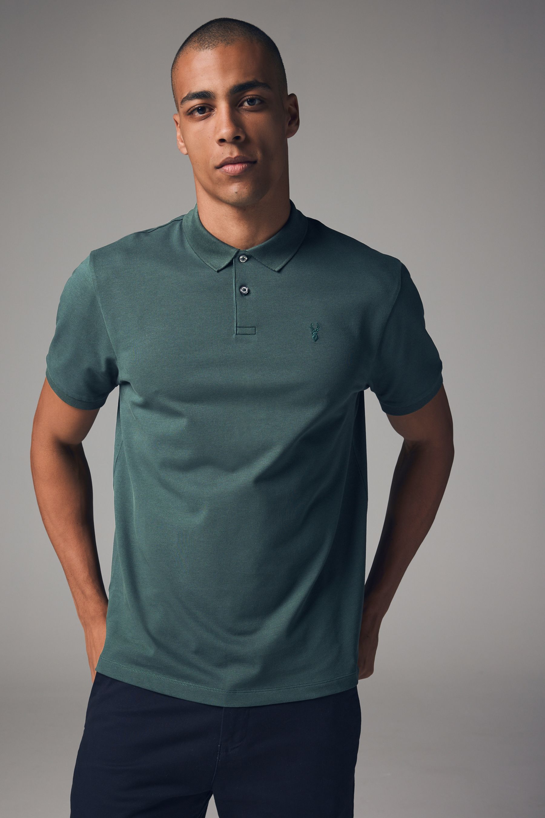 Emerald green polo shirt outlet