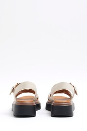 River Island Ecru Two Part Flatform Sandals - Image 4 of 4