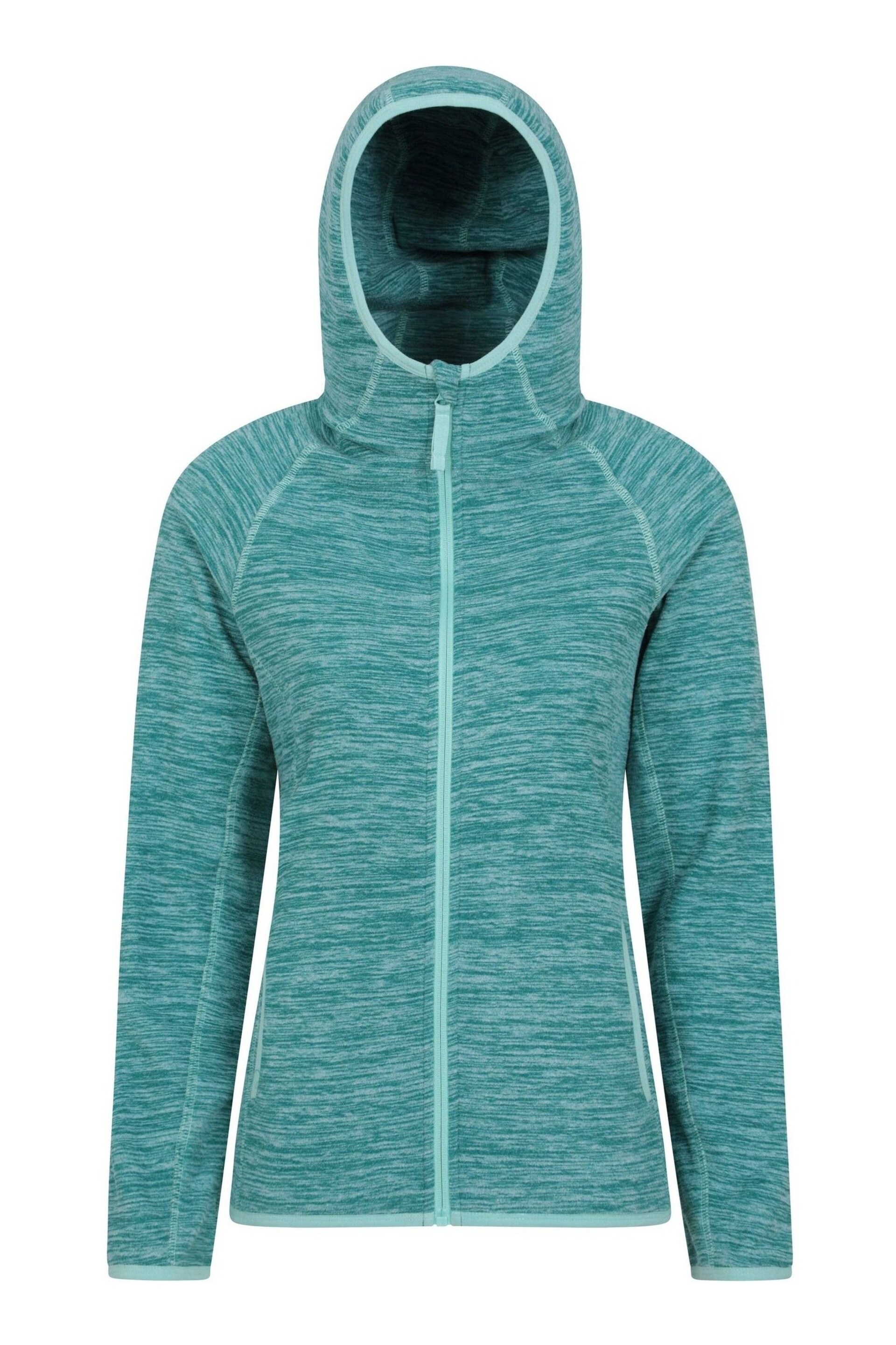 Mountain Warehouse Blue Womens Lleyn Melange Full Zip Fleece - Image 1 of 5