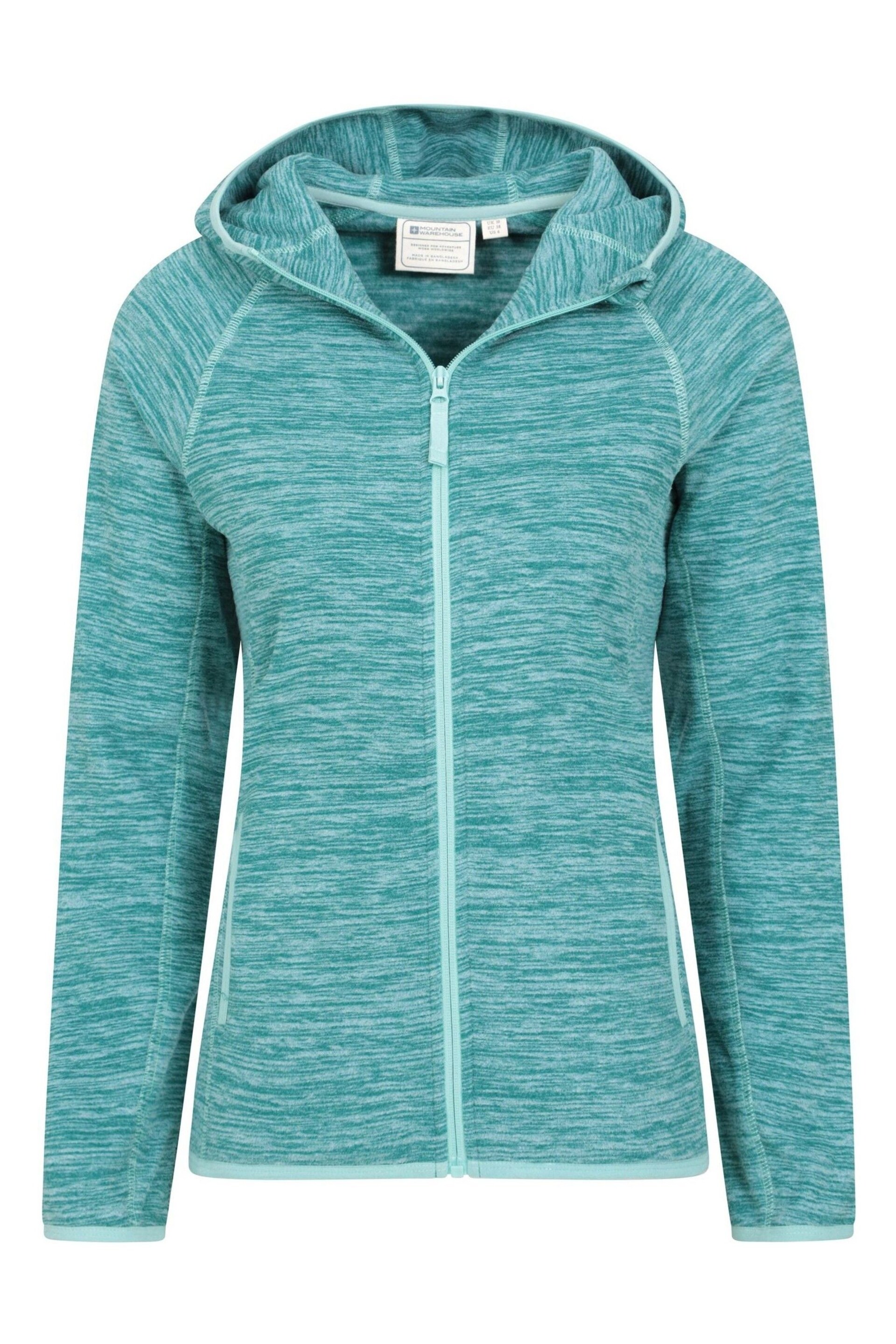 Mountain Warehouse Blue Womens Lleyn Melange Full Zip Fleece - Image 3 of 5