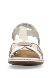 Rieker Womens Elastic Stretch Sandals - Image 5 of 9