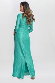 Gina Bacconi Green Fearne Lace Wrap Maxi Dress - Image 2 of 6