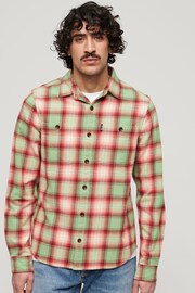 Superdry Green Vintage Check Overshirt - Image 1 of 6