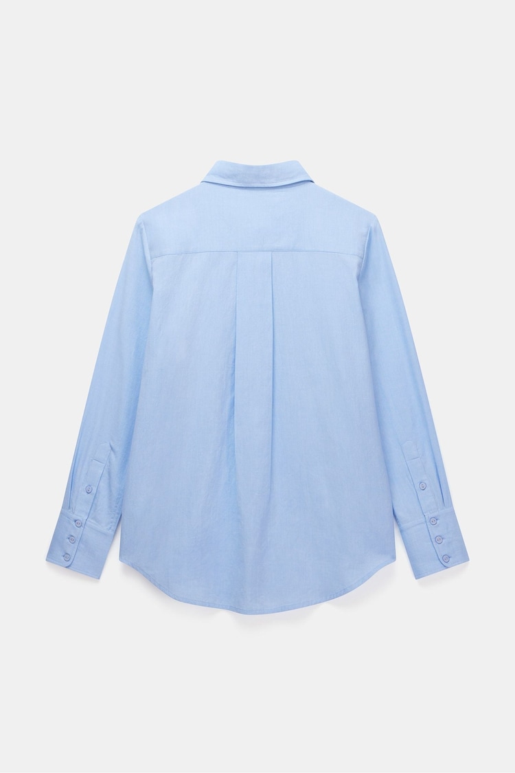 Mint Velvet Blue Oversized 100% Cotton Chambray Shirt - Image 5 of 5