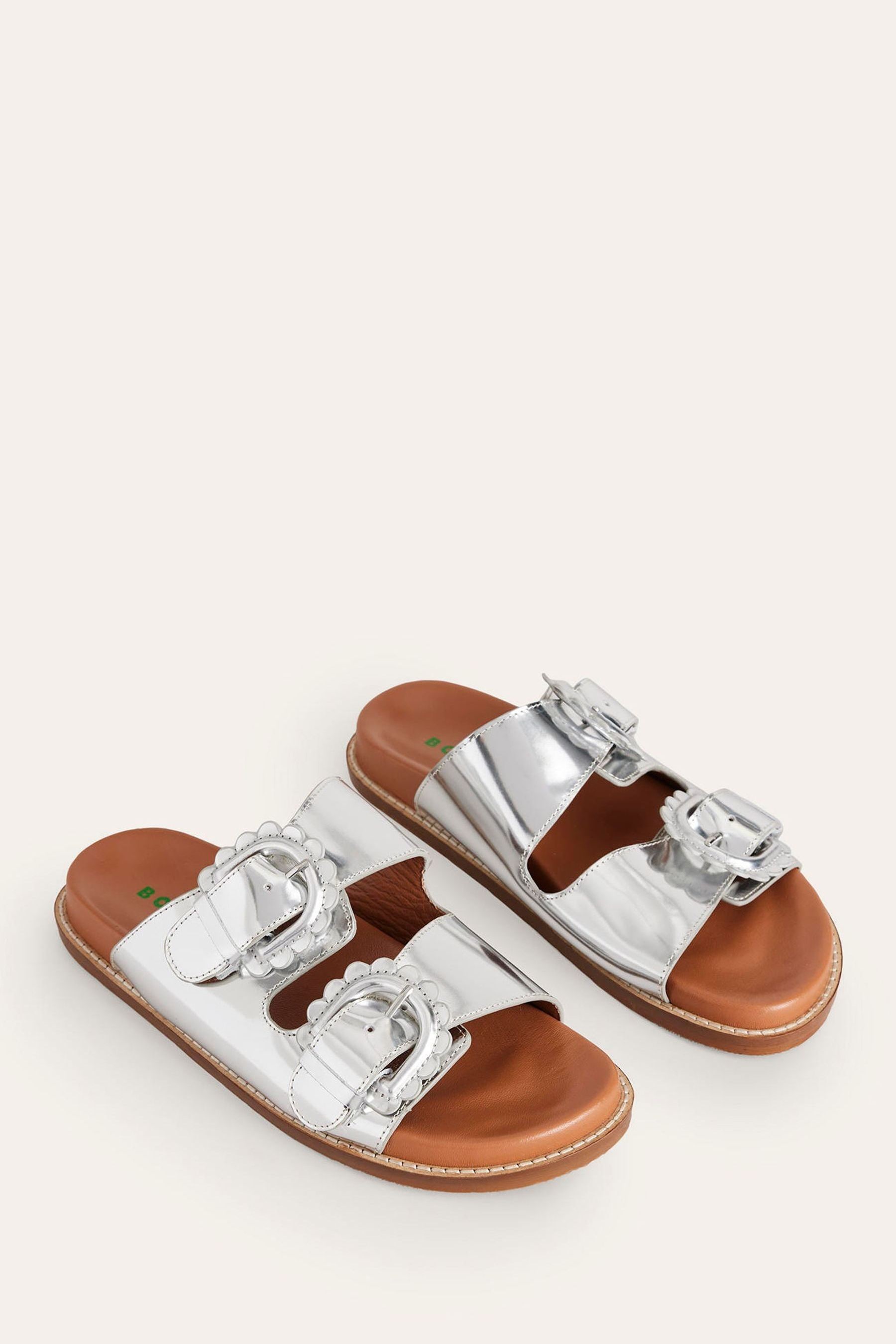 Buy Boden Silver Double Buckle Sliders from Next USA