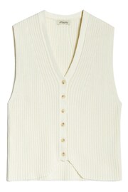 Albaray Cream Knitted Rib Waistcoat - Image 5 of 5