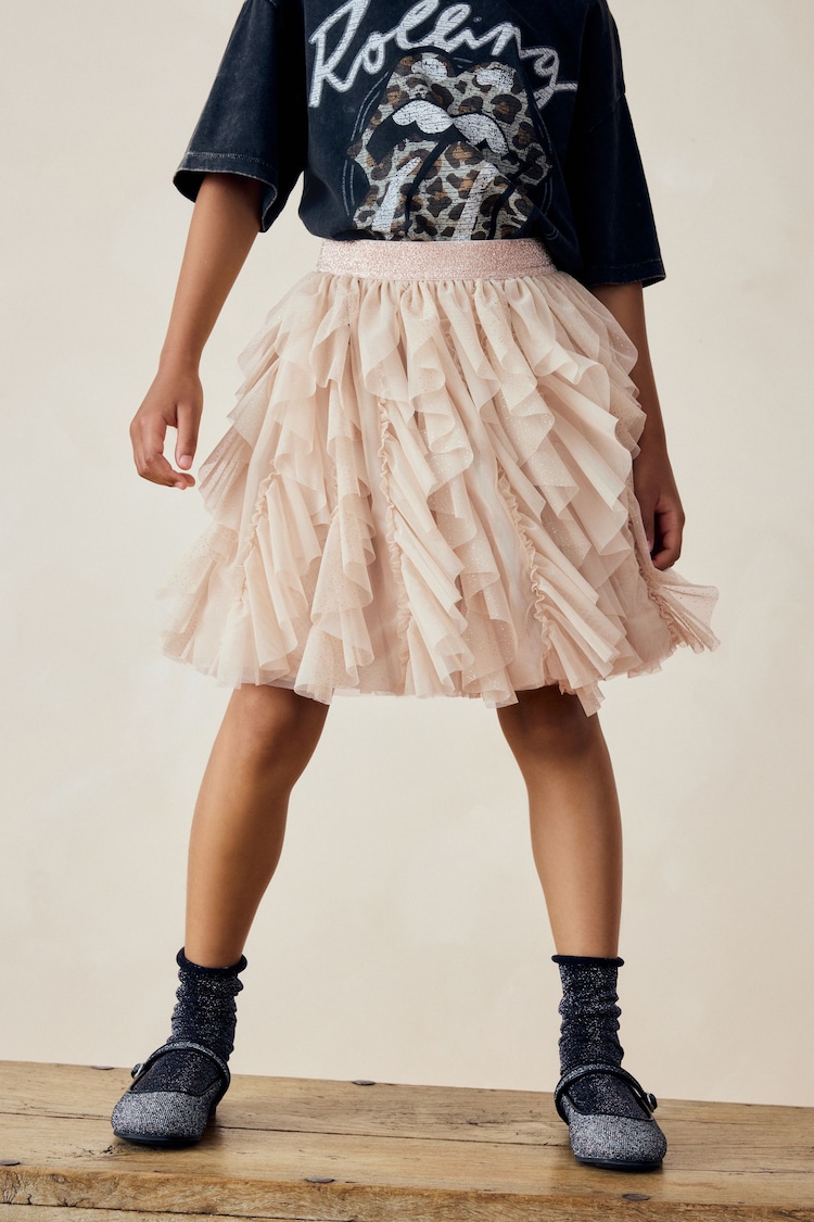 Cream Tiered Tulle Mesh Skirt (3-16yrs) - Image 1 of 9