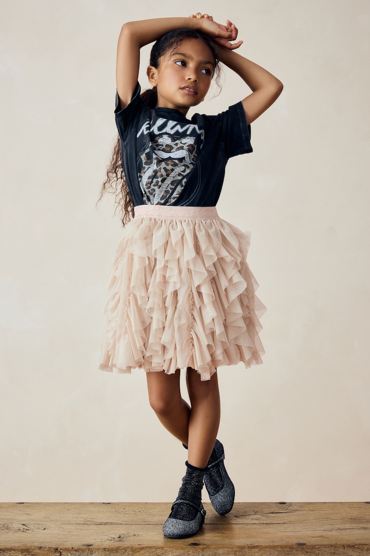 Cream Tiered Tulle Mesh Skirt (3-16yrs) - Image 2 of 9