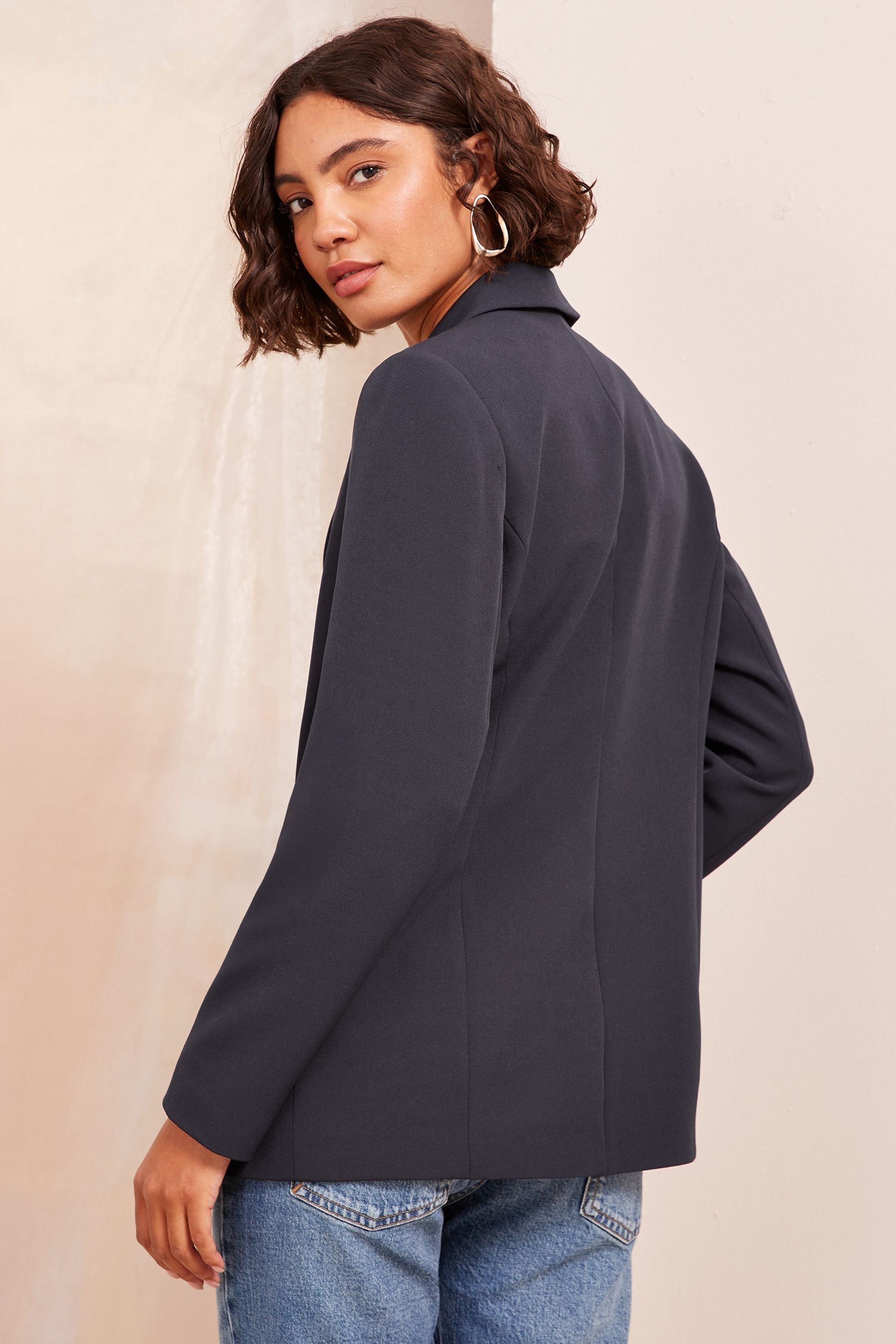 Navy blue military blazer hotsell