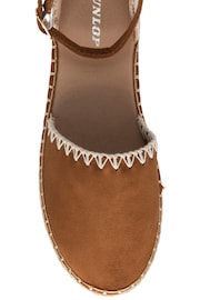 Dunlop Brown Flat Espadrille Sandals - Image 4 of 4