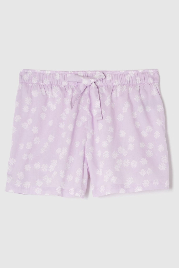 Gap Light Purple Cotton Poplin Print Pyjama Shorts - Image 1 of 2