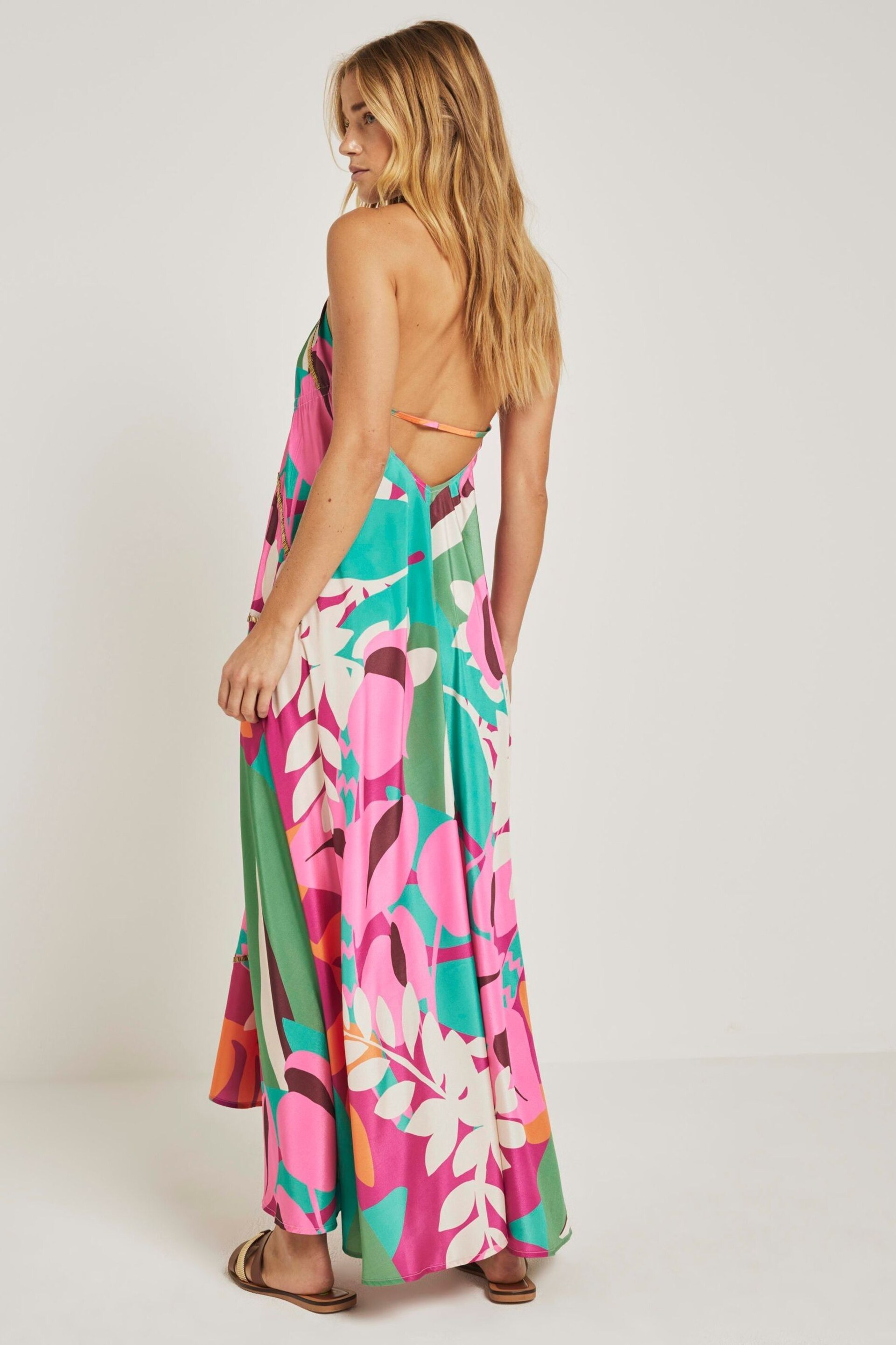 River Island Purple Tropical Maxi Dress - Image 3 of 5