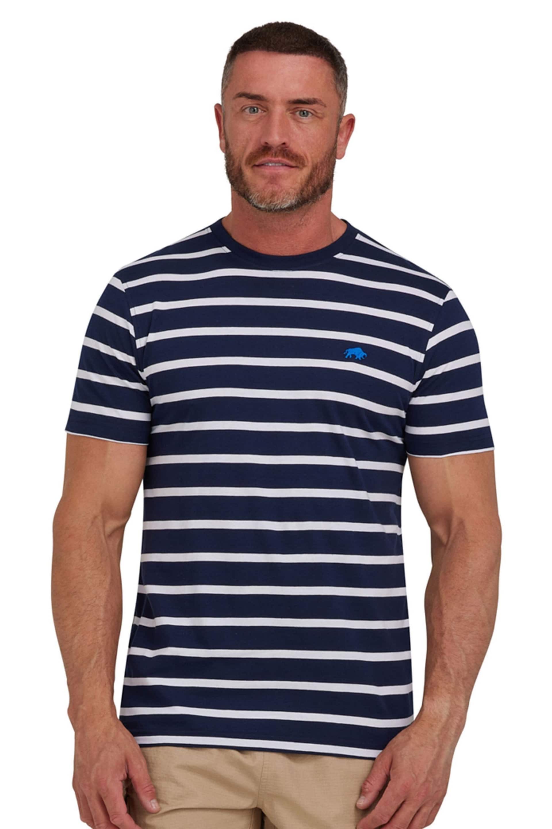 Raging Bull Blue Breton Stripe T-Shirt - Image 4 of 10