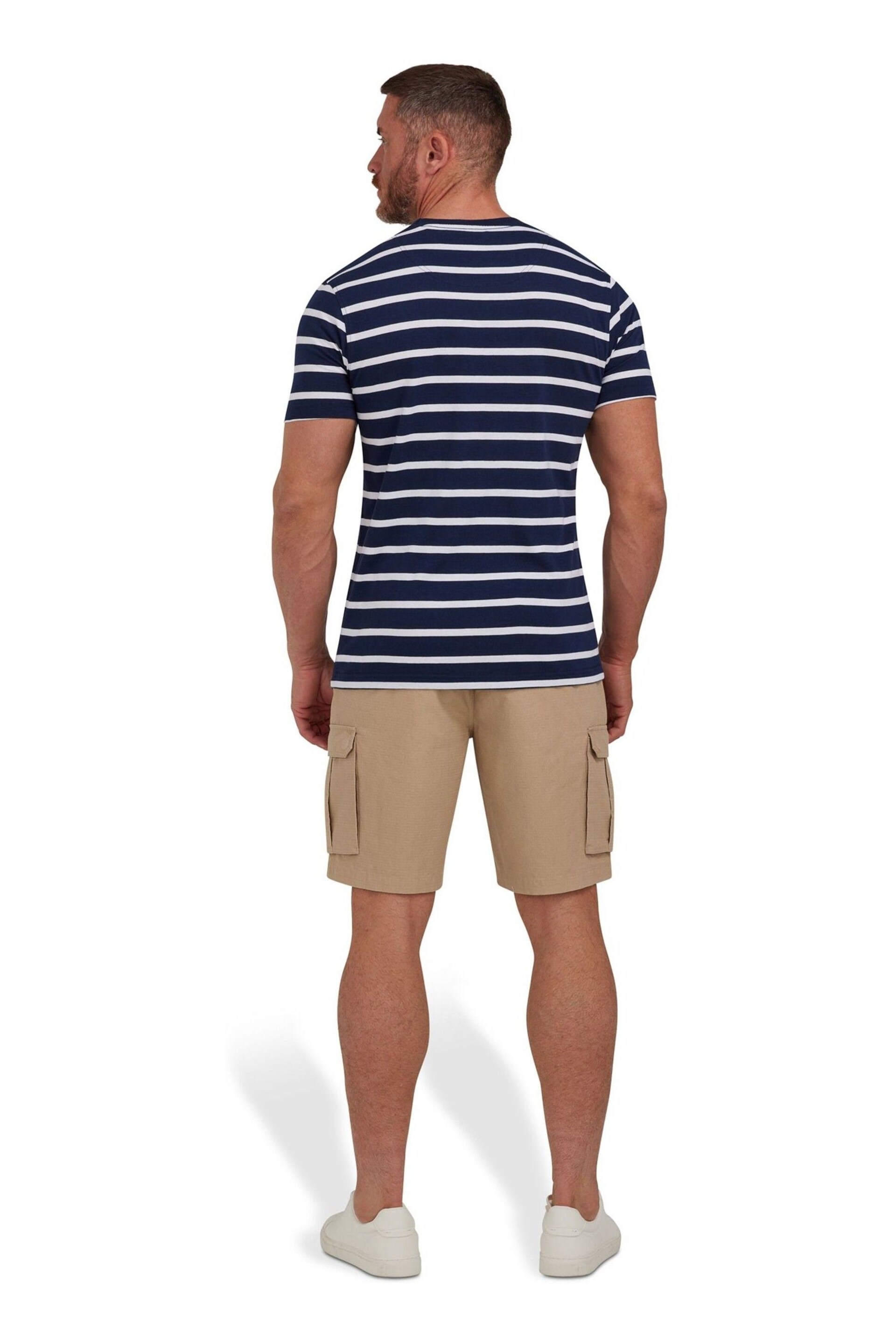 Raging Bull Blue Breton Stripe T-Shirt - Image 5 of 10
