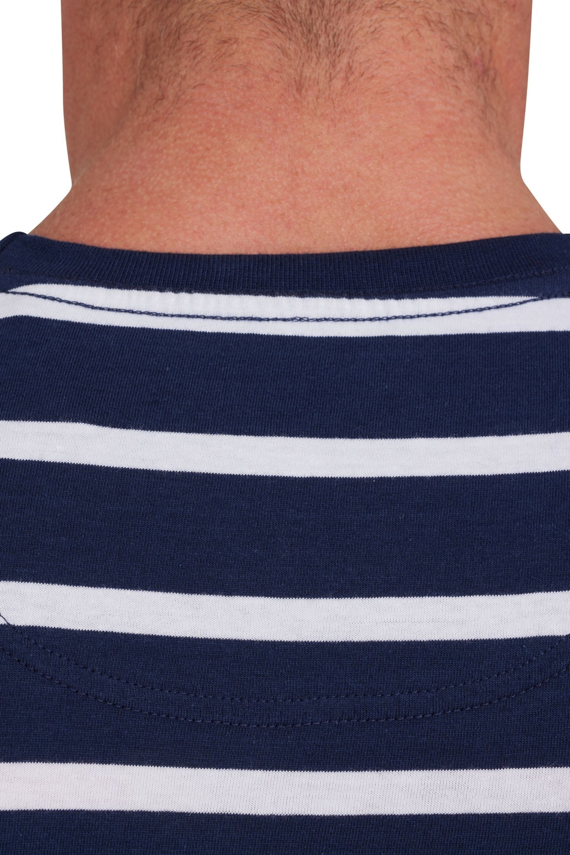 Raging Bull Blue Breton Stripe T-Shirt - Image 8 of 10