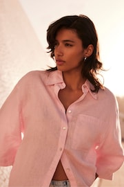 Mint Velvet Pink Linen Shirt - Image 2 of 4