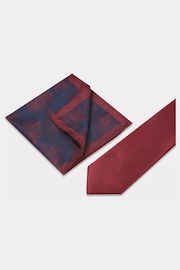 MOSS Red Wine Floral Tie - Image 2 of 3