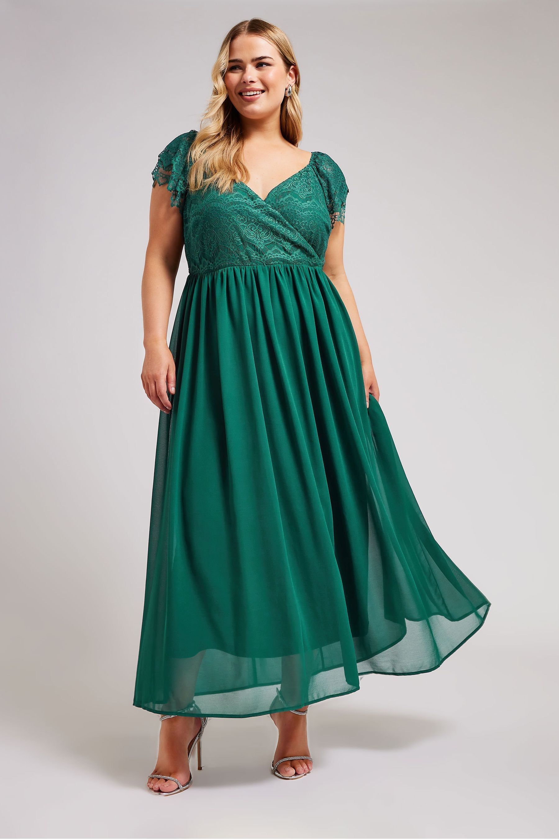 Lace wrap maxi dress clearance