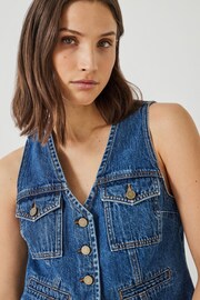 Hush Blue Sarina Denim Waistcoat - Image 4 of 5