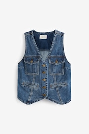 Hush Blue Sarina Denim Waistcoat - Image 5 of 5