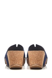 Moda in Pelle Hollie H Band Mules Cork Wedges - Image 3 of 4