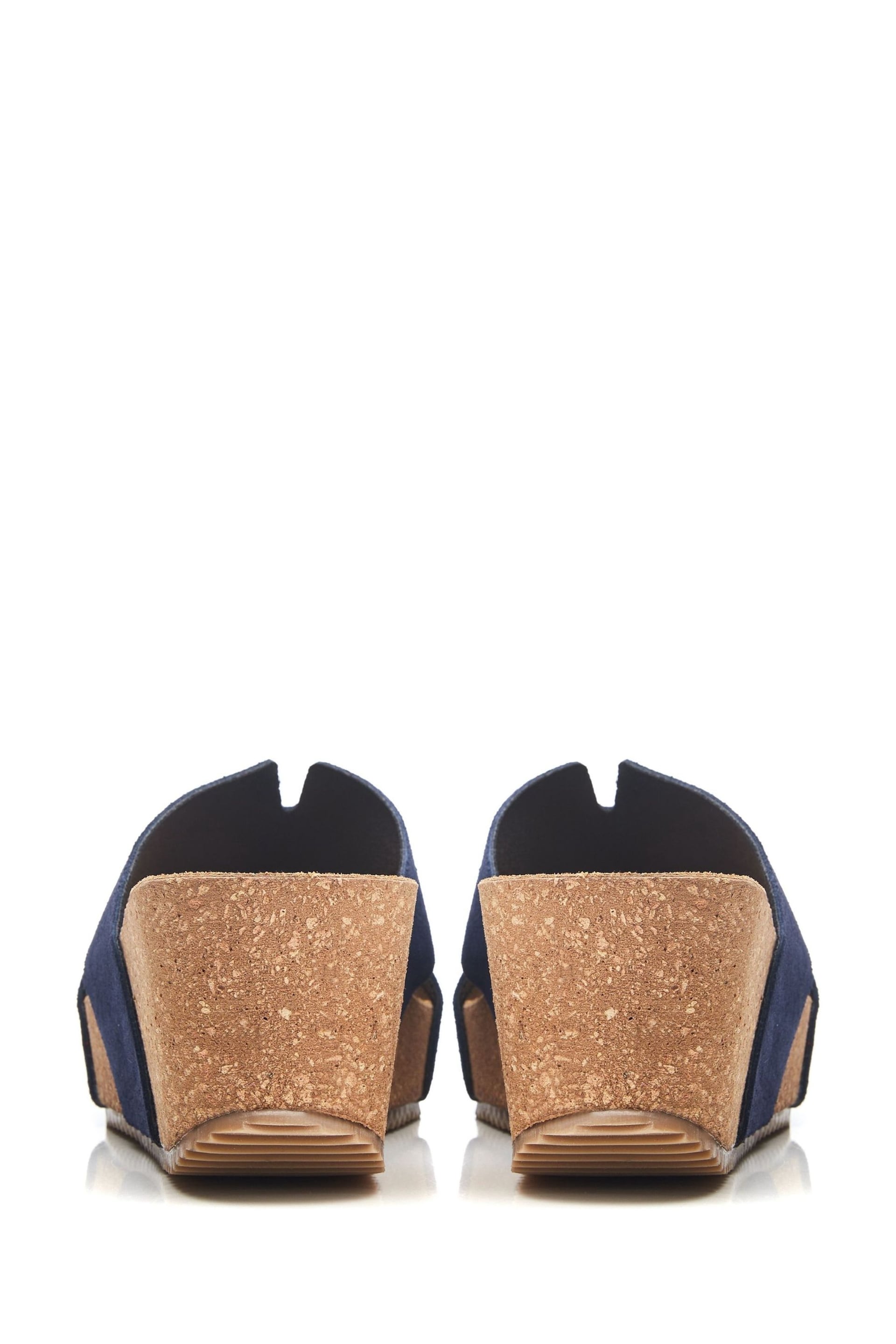 Moda in Pelle Hollie H Band Mules Cork Wedges - Image 3 of 4