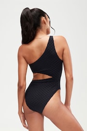 Speedo Terry Asymmetrical Cut-Out One Piece Swimsuit with UPF50+ Sun Protection - Image 2 of 5