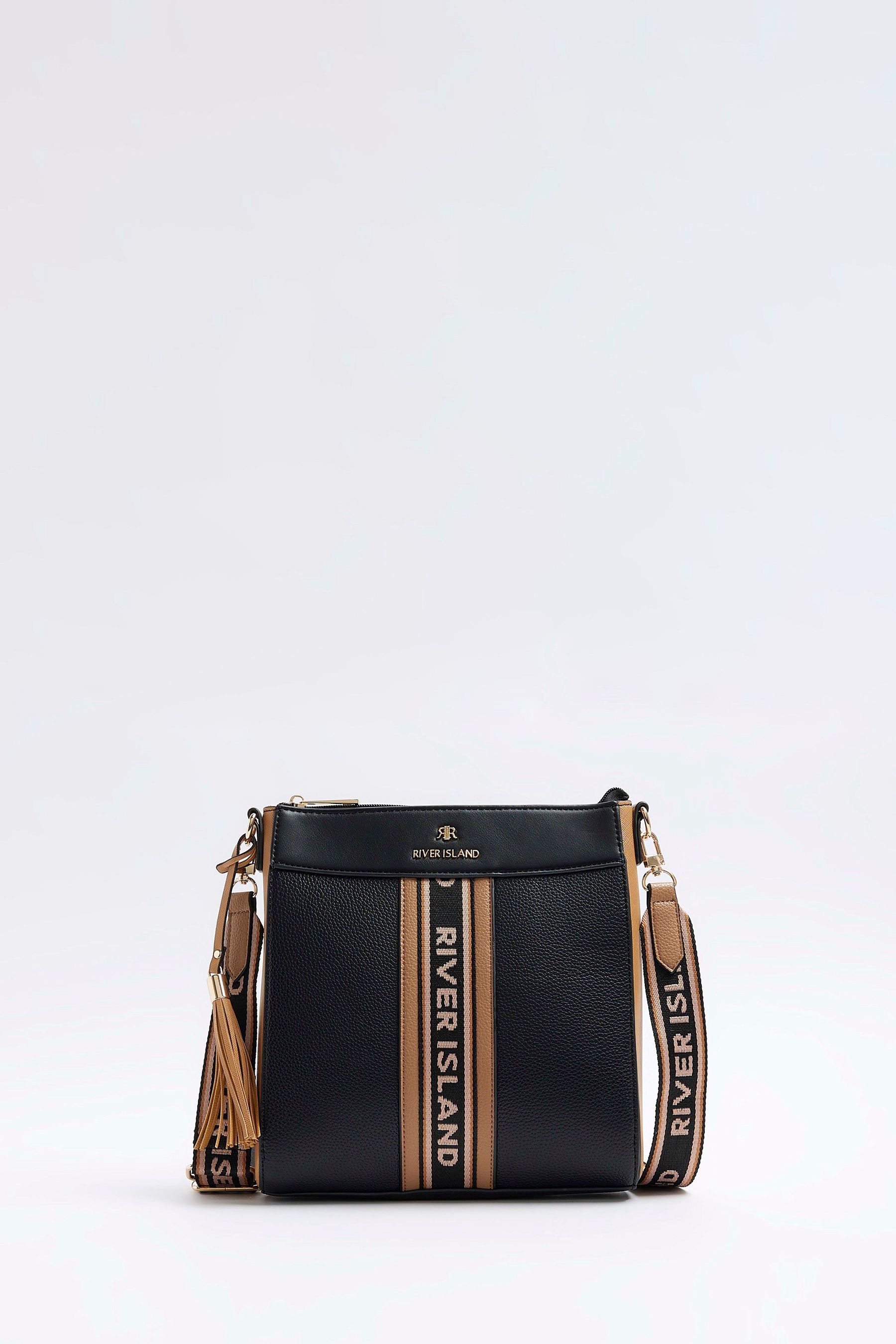 Black crossbody bag river island outlet