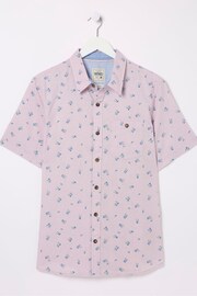 FatFace Purple Short Sleeve Jellyfish Print Shirt - Image 5 of 5