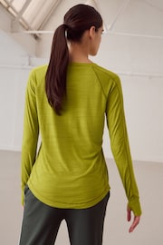 Bright Green Active Lightweight Long Sleeve Top - Image 4 of 9